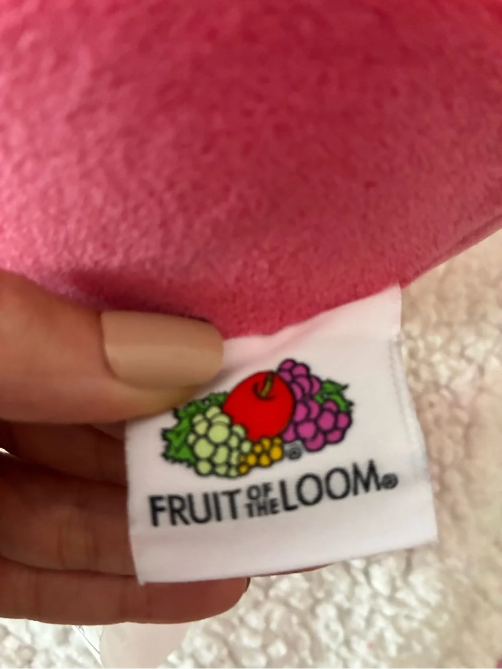 Fruit of the Loom Plush Cherry Twin Pillow - Pink & Green
